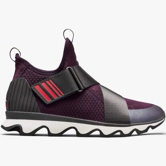 SOREL KINETIC SNEAKER IN DARK PLUM NEARLY NEW SIZE 8 - Picture 3 of 11